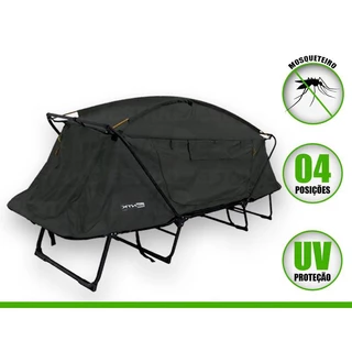 Barraca Cama Solteiro Tatu Dobravel 4x1 P/Camping Impermeavel
