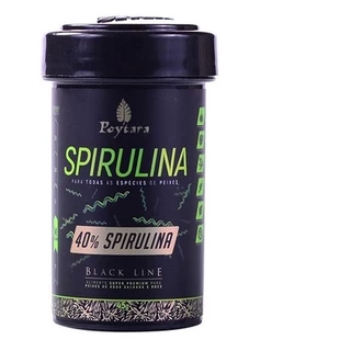 Ração Para Peixes Spirulina Black Line Pallets M 45g - Poytara