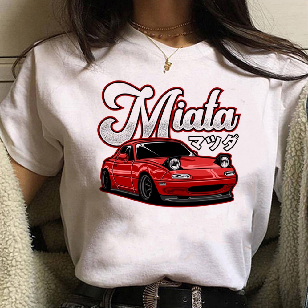 Miata Tee Mulheres streetwear harajuku top girl anime y2k Roupas De Rua ...