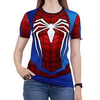 Camiseta Homem Aranha PLUS SIZE Feminina Herois Spider Blusa