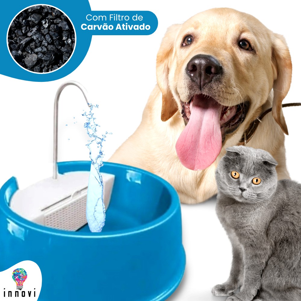 Fonte Bebedouro de Água para Cachorro e Gato Pote Inteligente ...