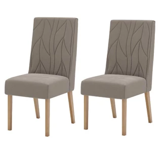 Conjunto De Duas Cadeiras Henn S34-510 Eloa Estofadas