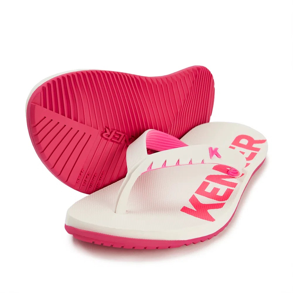 SANDALIA/CHINELO KENNER ORIGINAL RED COLORS BRANCO/PINK