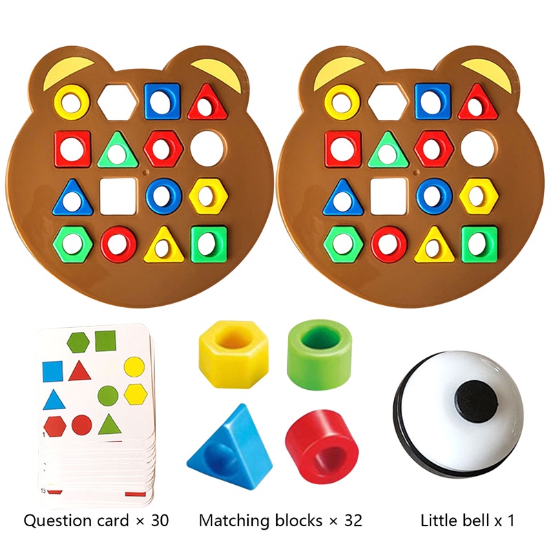 Brinquedo Montessori Forma Cor Geométrica Combinação Jogo Memória Sensorial  Educativos Para Crianças Bebês