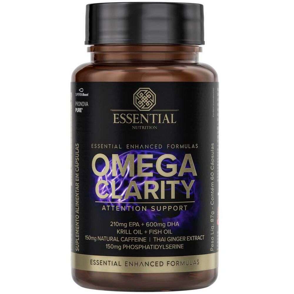 Omega Clarity Attention Support 60 Capsulas Essential Nutrition Shopee Brasil