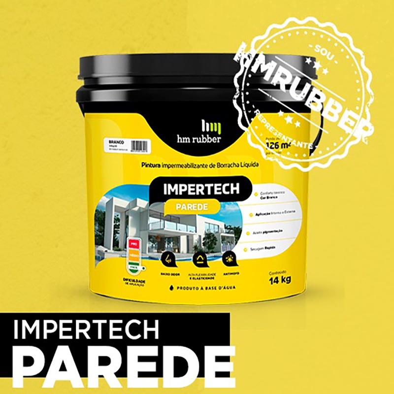 Impermeabilizante Impertech Borracha Líquida para Parede 3,6Kg Hm ...
