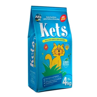 Areia Higiênica Kets Para Gatos 4kg