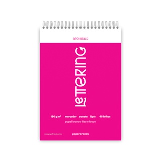 Bloco Desenho Lettering indicado para Brush Pen, Marcadores e etc Papel Especial 180g 48 folhas