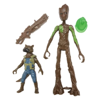 17CM Filme Groot Foguete Guardiões Da Galáxia Estatueta Boneca Estrela-Lord Quill Gama Super-Herói Figura De Ação Modelo