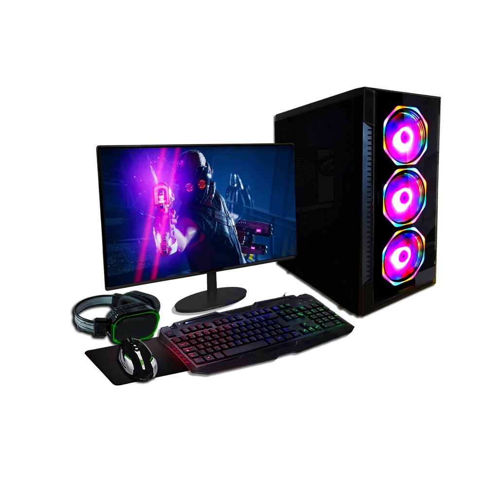 PC Gamer Completo Fácil Intel Core i5 11400F (11ª Geração) 8GB DDR4 RTX 2060 Super 8GB SSD 240GB - Monitor 19" Kit Gamer