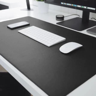 Mouse Pad Desk Pad Eddias Minimalista Mesa 90x40cm Em Couro Sintetico