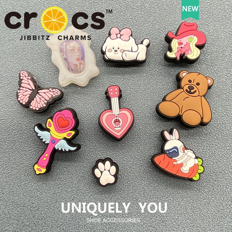 jibbit cross Sapato cross Buraco de Fivela Acessórios para Sapatos Pink Cute Girl Jewelry 2023 Novo Estilo cross Shoe Flower