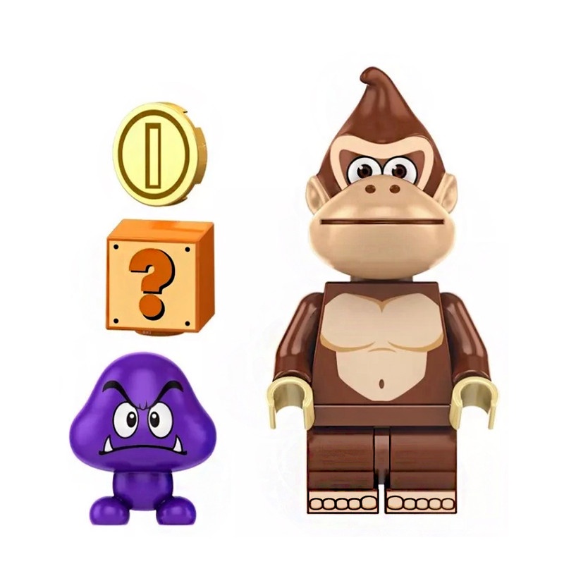 Boneco Macaco Jogo Super Mario Bros Donkey Kong Grande 14cm em