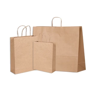 Sacola Papel Kraft Alça PP, P, M e G 50 und Variação lembrancinhas presentes caixa sapato pardo natural delivery