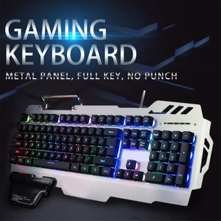 PK-900 Teclado Para Jogos USB RGB Luz De Fundo Multicolor Mecânico Computador Anti-Fantasmas Ergonomia PC Laptop