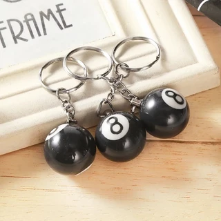 Moda Criativa Porta-Chaves De Bilhar Mesa Bola Lucky Black No . 8 Resina Acessórios Jóias Presentes