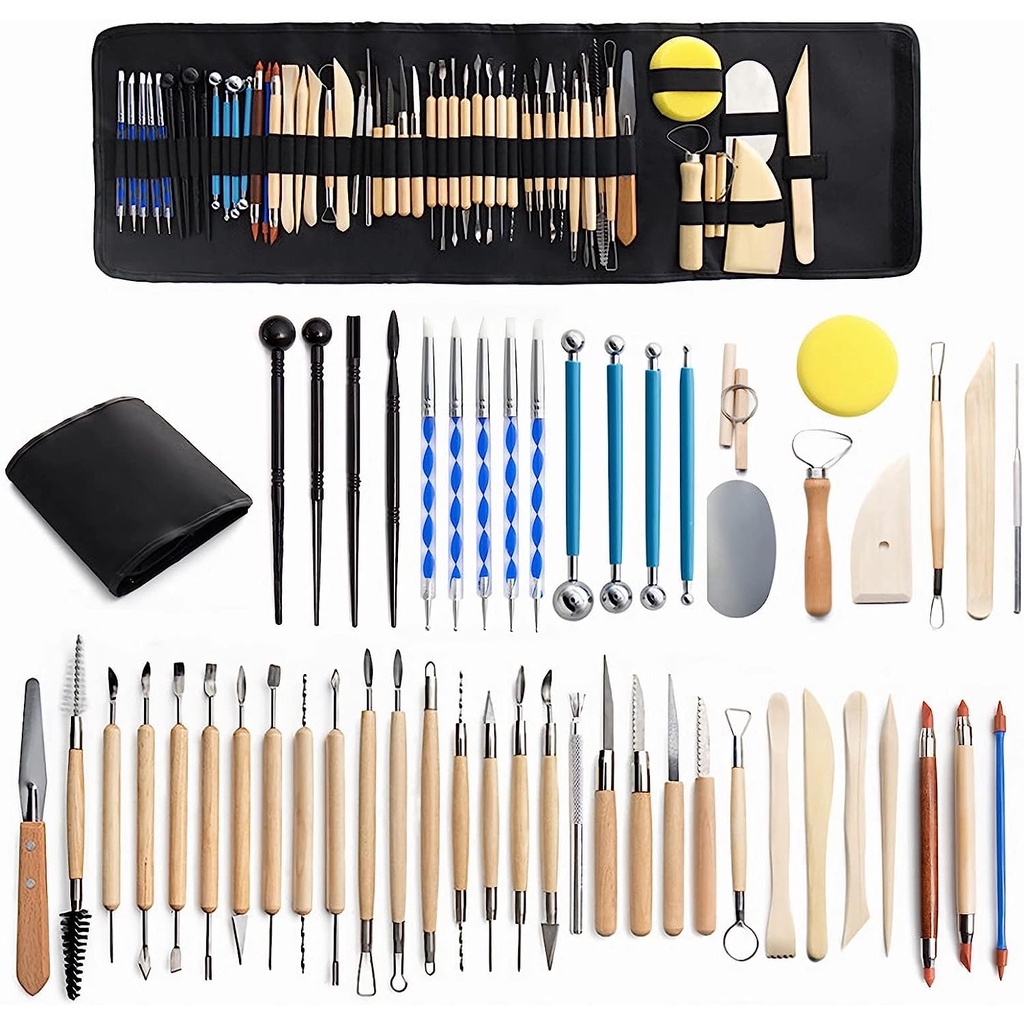 Kits De Ferramentas De Argila , Polimérica , Cerâmica , Conjunto Seca Ao Ar Para Adultos , Crianças , Artesanato Em Panificação , Escultura , Desenho , Pontilhado , Moldagem , Modelagem ,