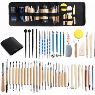 Kits De Ferramentas De Argila , Polimérica , Cerâmica , Conjunto Seca Ao Ar Para Adultos , Crianças , Artesanato Em Panificação , Escultura , Desenho , Pontilhado , Moldagem , Modelagem ,