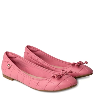 Sapatilha Napa Soft Stretch Pink Lipstick Matelassê