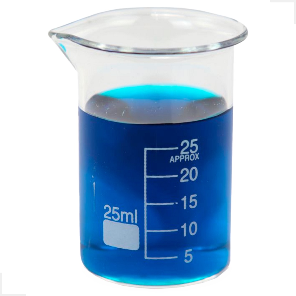 Béquer Becker de Vidro 25ml Forma Baixa Graduado Jarra | Shopee Brasil