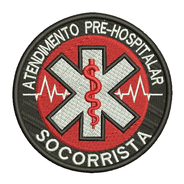 Patch Bordado Atendimento Pré Hospitalar Socorrista - Liso
