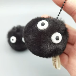 Chaveiro Porta-Chaves De Carvão Preto Boneca De Pelúcia Anime Spirited Away Coal Ball Pendant Acessórios Para Sacos De Brinquedos