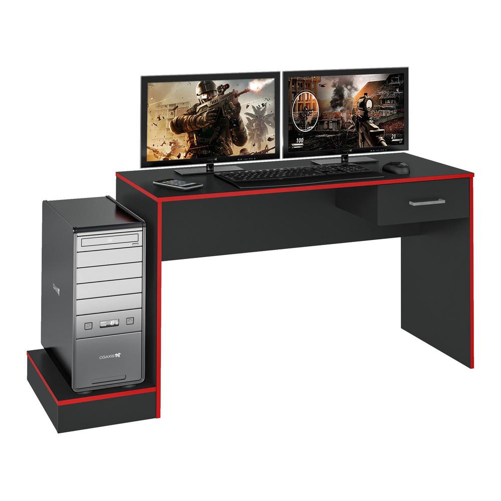 Mesa Gamer com 1 Gaveta e Suporte de CPU Multimóveis CR25205