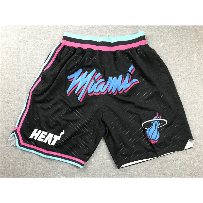Calções De Basquetebol Masculino Miami Heat Black City Edition Swingman