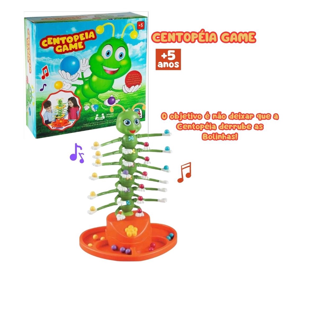 Jogo da Centopéia Maluca Game com Música e Sons Braskit | Shopee Brasil