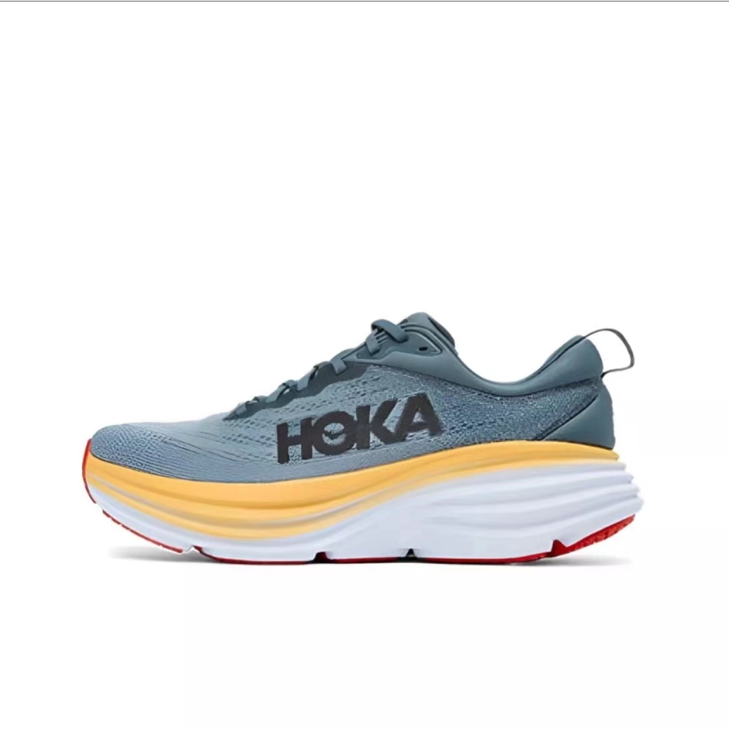 HOKA ONE Bondi 8 Tênis Masculino De Corrida De Malha Almofadado Sapatos De Moda Retro Casual Brancos De Ponta Baixa Promoção