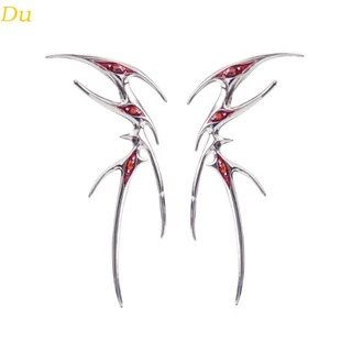 Du Gothic Fada Algemas De Orelha Brincos Para Mulheres Punk Rock Fake Piercing Silver Clip On Earrings Fashion Jewelry