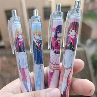 Anime Oshi no Ko Caneta gel 0,5mm Esferográfica Tinta Preta Suprimentos Escolares Para Crianças Presente De Papelaria MHoshino Ai Mem Cho Hoshino Aquamarine Kurokawa Akane De Personalização De Personalidade