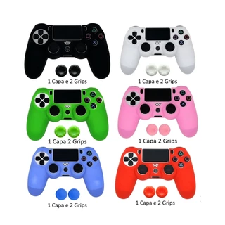 Capa Protetora Silicone Controle Ps4 Dualshock + Grips