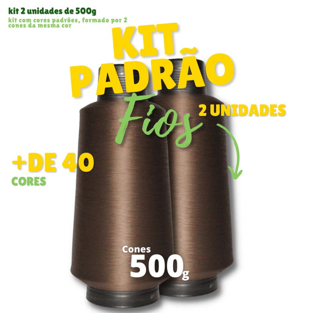 Kit Fio Colorido 500g para costura Overlock 2 cones 500 gramas mais de ...