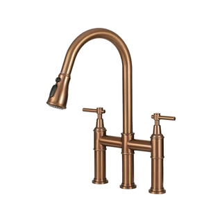 Torneira Para Cozinha Gourmet Misturador Extensível Duplo Comando Aço Inox 304 Içá Pingoo - Dourado Rose em Oferta na Shopee