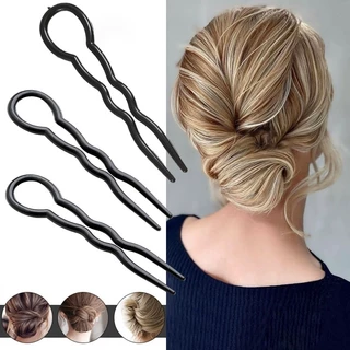 Novos Grampos De Cabelo Populares Simples Em Forma De U Pretos Fix