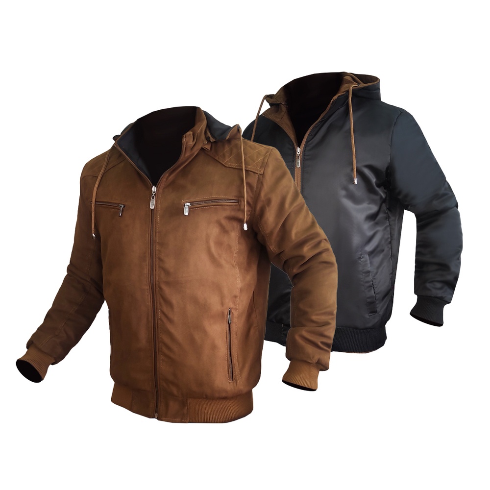 Jaqueta Dupla Face Masculina Reznor Blusa Bomber Frio Casaco