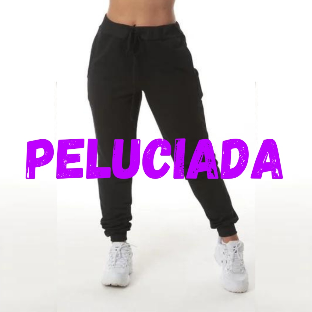 Kit C/ 2 Calças Moletom Feminino Calça Peluciada Por Dentro