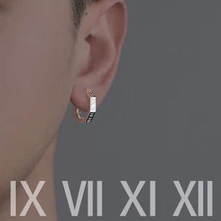 Brincos Geométricos De Moda Simples Numerais Romanos Para Homens Personalidade Jóias Nichos Masculinos Acessórios