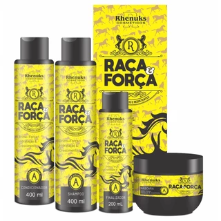 KIT CAPILAR RAÇA E FORÇA - 1 KIT COM 4 PEÇAS
