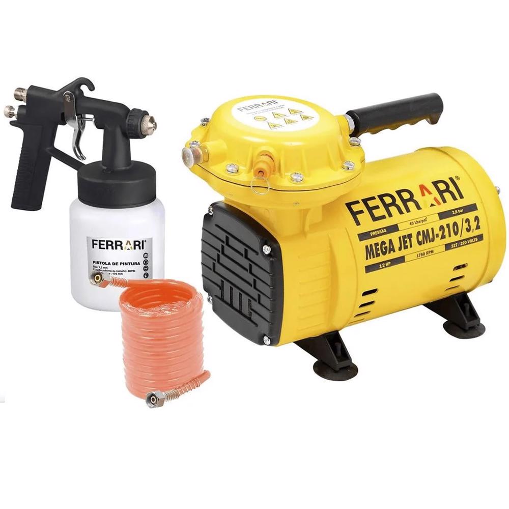 Compressor De Ar Direto Ferrari Mega Jet Cmj210 1/2hp Bivolt | Shopee ...