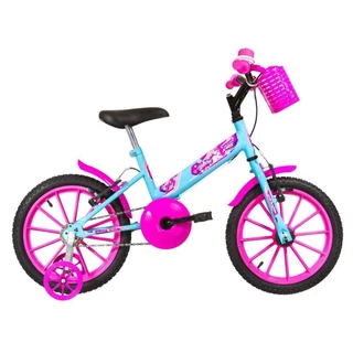 Bicicleta Bicicletinha Infantil Ultra Kids T Aro 16 Azul Bebê E Rosa - Ultrabike