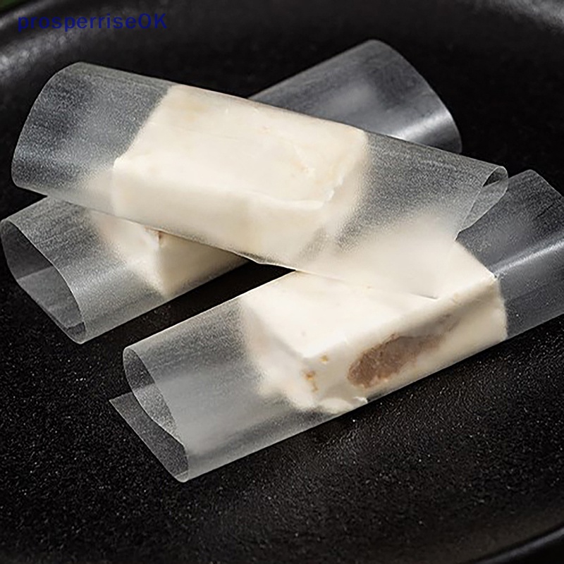 [newpros] 100/500 Folhas Papel De Arroz Comestível Gluous Rice Paper Practical Candy Coated Wrapping Nougat Embrulho Wrapper [pubr]