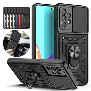 Para Samsung Galaxy A13 4G/LITE A13 5G/A04S A23 (5G) A33 5G A53 5G Armadura Suporte À Prova De Choque Caixa De Lente De Câmera Deslizante