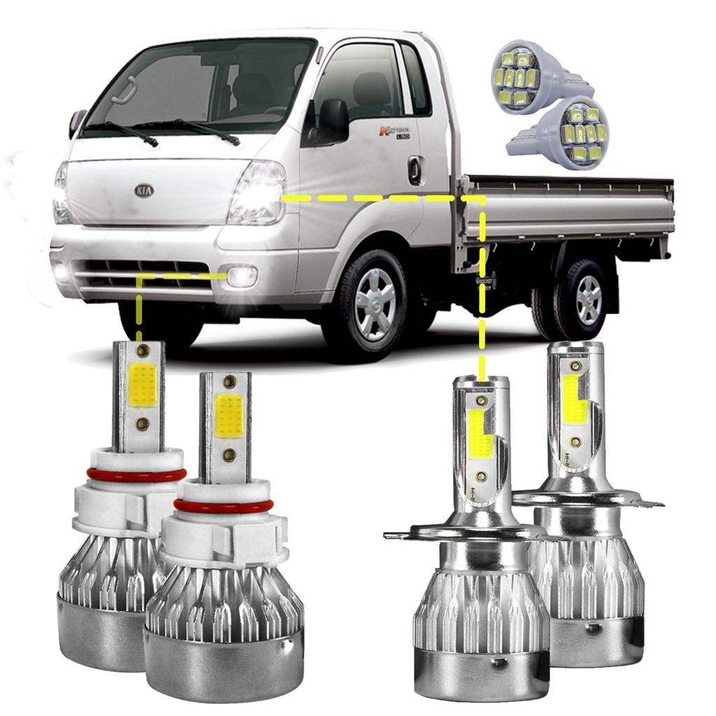 Kit Ultra Led Completo Kia Bongo 2011 a 2022 20000lm 6500k | Shopee Brasil
