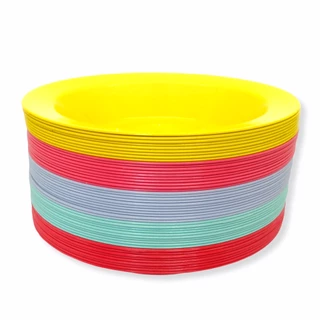 Kit Pratos Plástico Fundo Refeição 50 Unidades