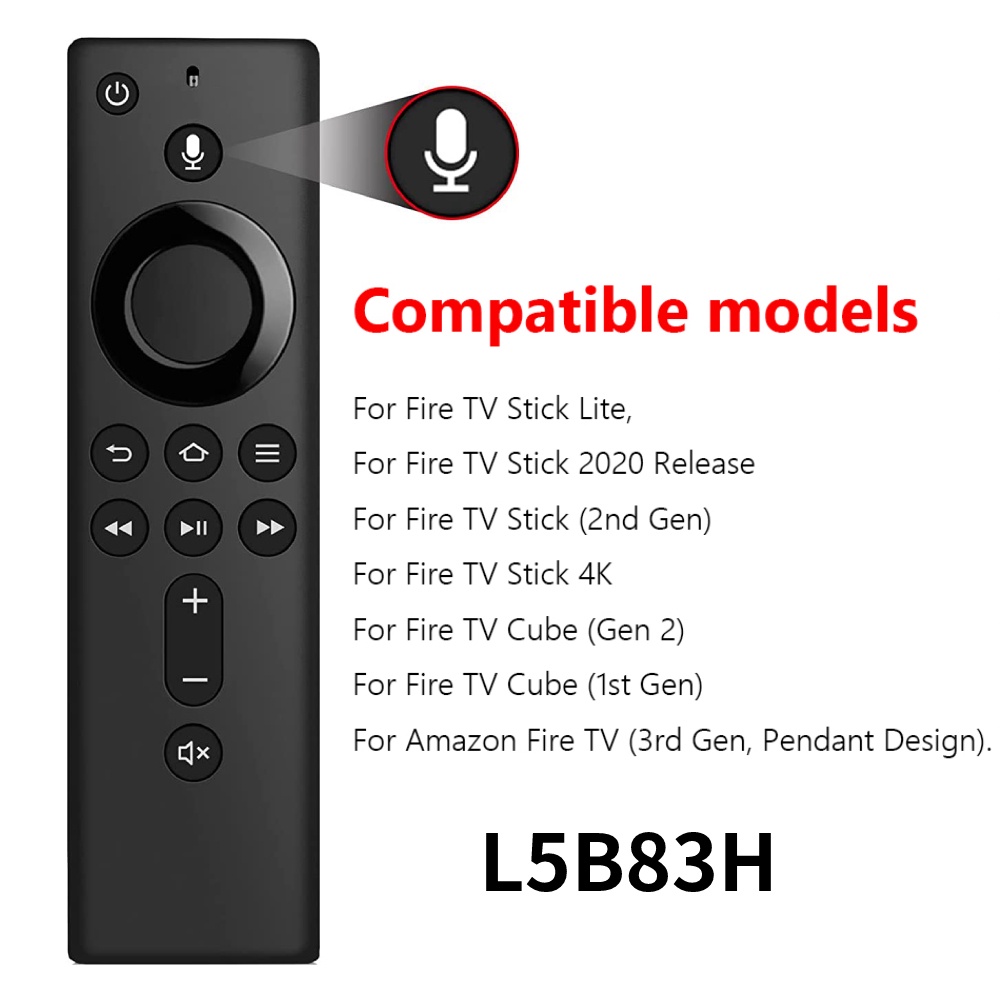 L5B83H Substituição Controle Remoto por Voz (2nd GEN) com Controle de Potência e Volume para Amazon 2nd Gen Fire TV Stick Lite 4K