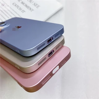 PC Ultrafino À Prova De Poeira Para IPhone Case 14 13 11 15 16 17 Pro Max Proteção De Lente De Vidro Temperado Invólucro