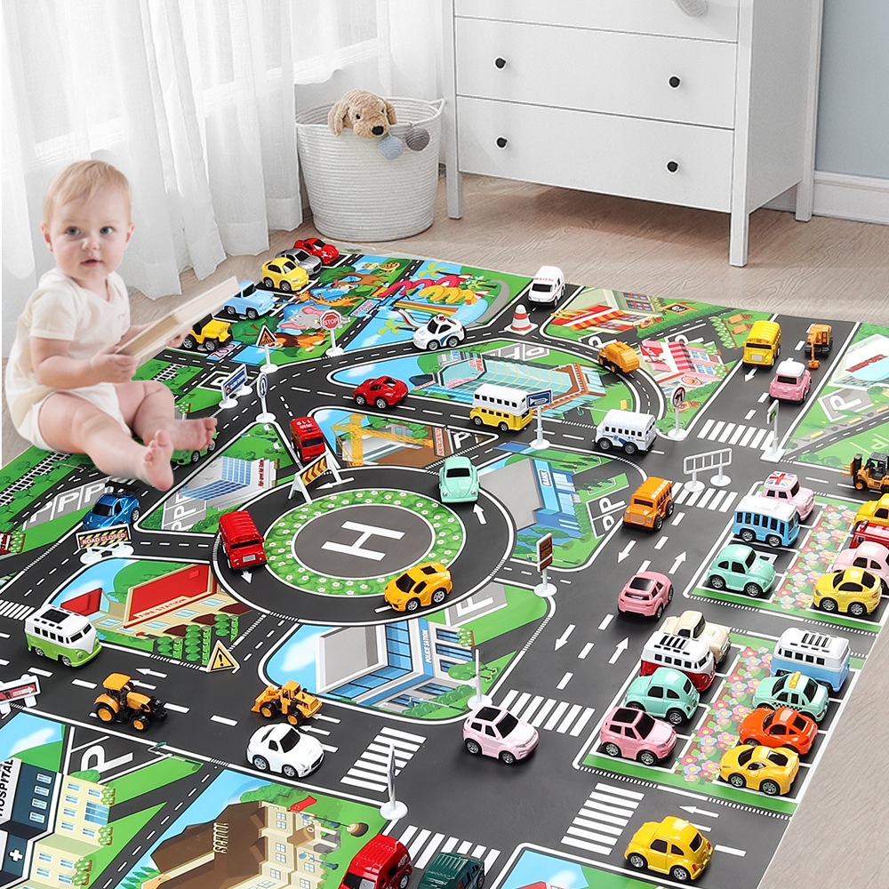 Pista de carrinho Baby infantil brinquedo 23pcs para montar e desmontar c/  2 carrinhos