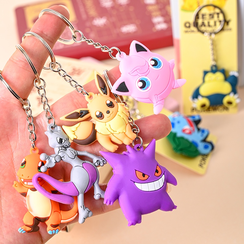 3D Anime Figura Crystal Keychain para Crianças, Monstros De Bolso